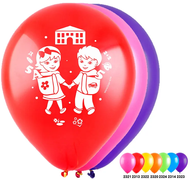 Т 12" Дети познают мир (3 дизайна)  Ассорти Пастель / уп. 100 шт. / Турция