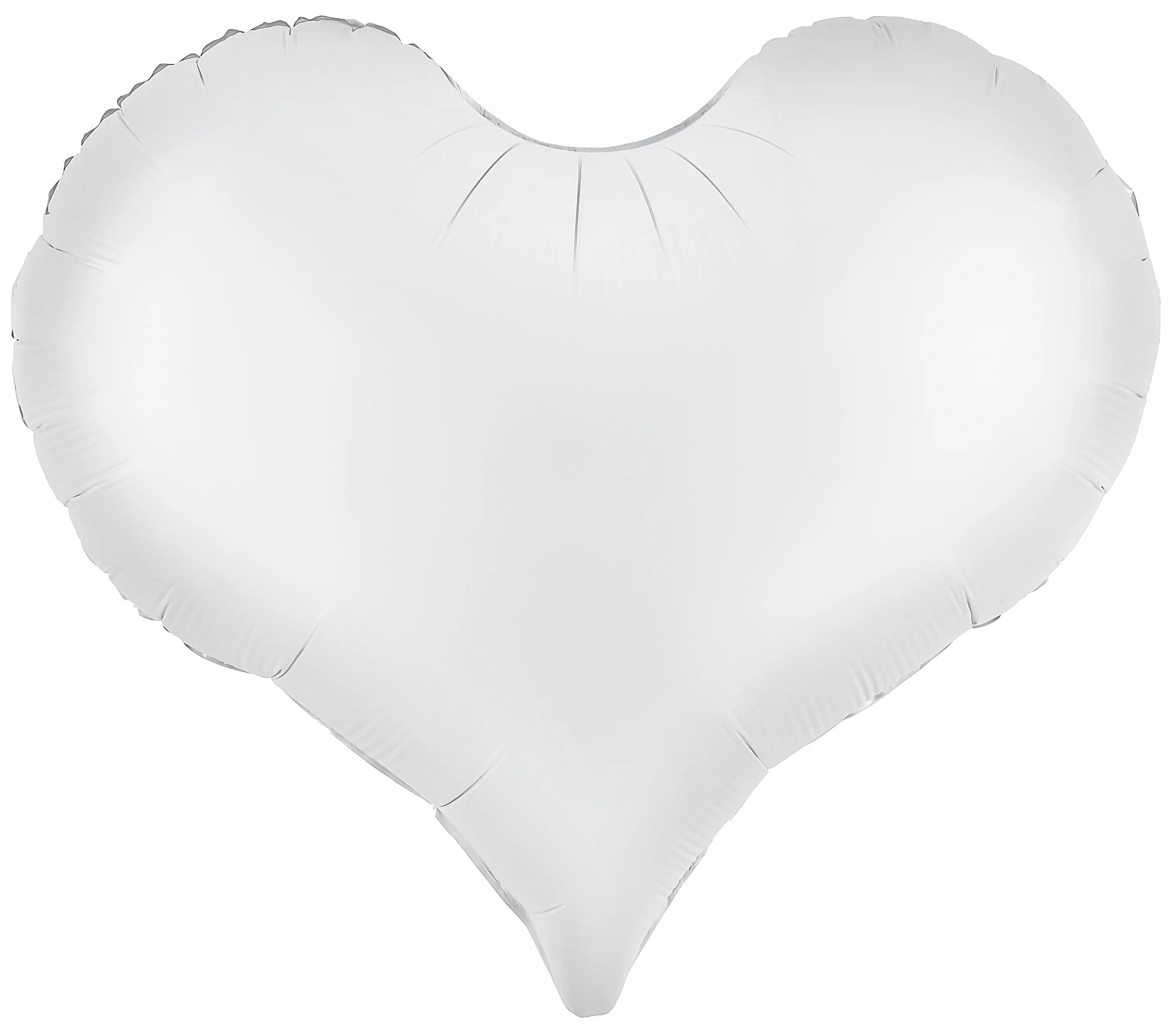 F 24"/61см Сердце, Люкс, Белый, Сатин, 1 шт.(Китай)