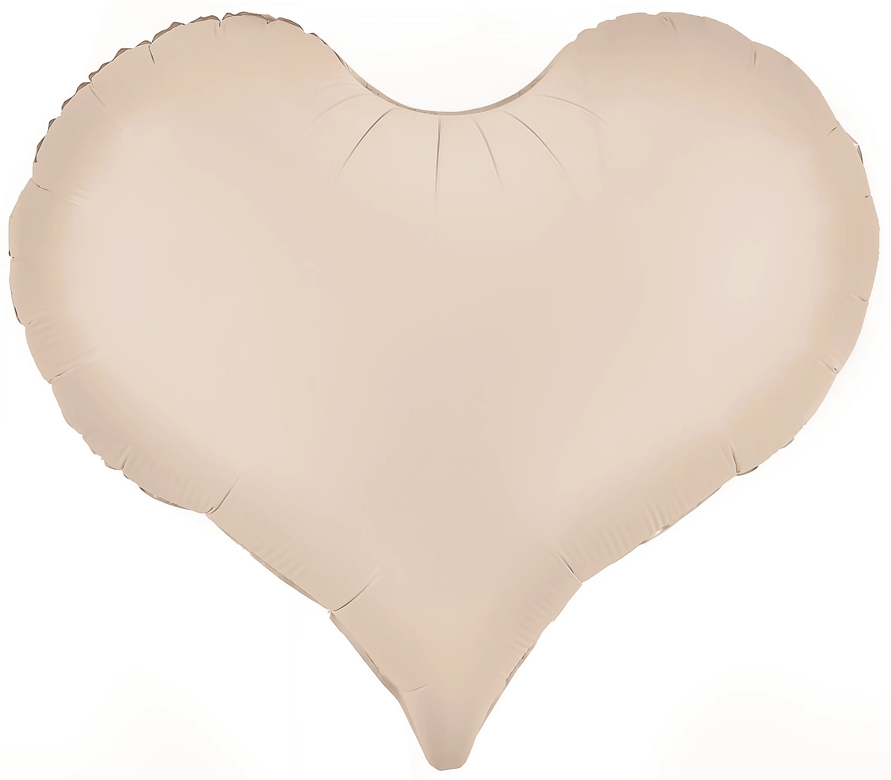 F 24"/61см Сердце, Люкс, Белый песок, Сатин, 1 шт.(Китай)