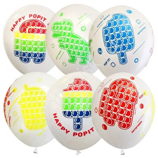 М 12"/30см Happy Pop It Day  / уп. 25шт.(Мексика)