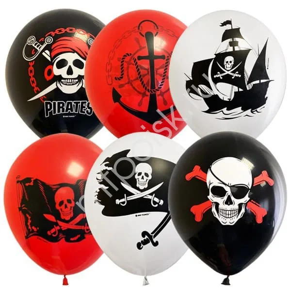 М 12"/30см Пираты/ уп. 25 шт.