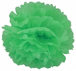 Бумажный помпон Зеленый, 30 см