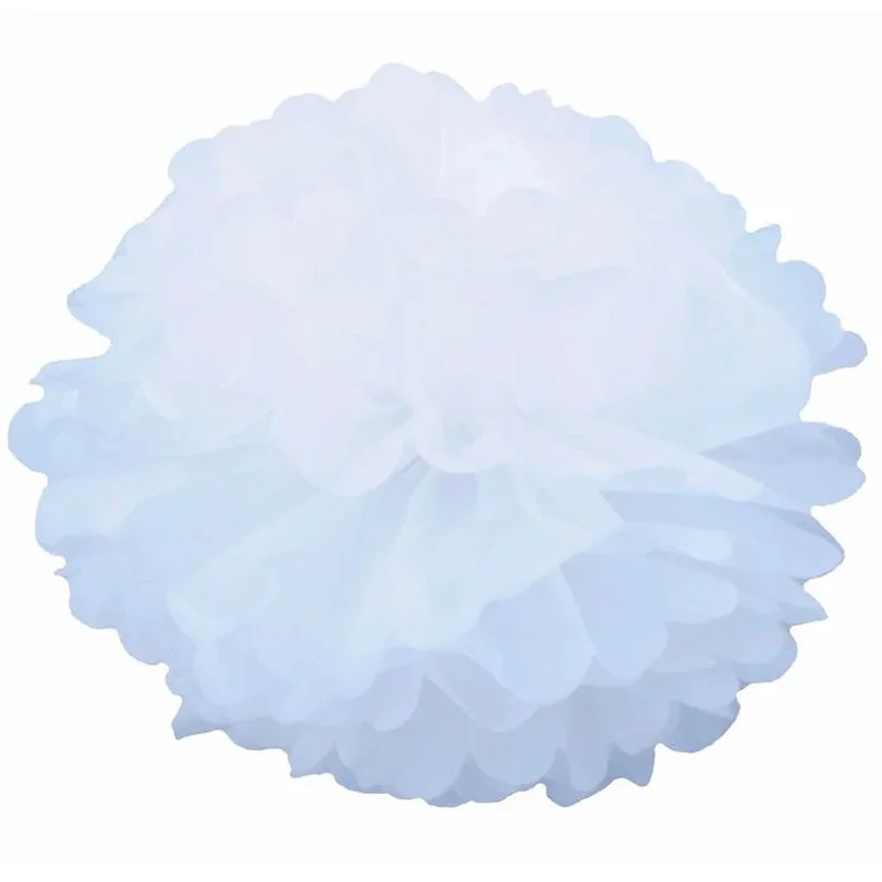 Бумажный помпон Белый, 30 см