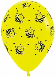 S 12 Пчелки, Желтый, Пастель, 5 ст./ 50 шт. / Колумбия