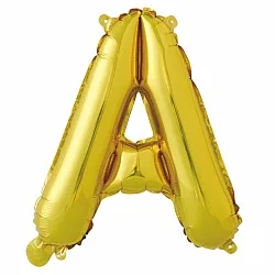 F 16"/41см Буква А , Золото, 1 шт. (Китай)