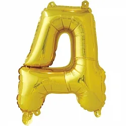 F 16"/41см Буква Д , Золото, 1 шт. (Китай)