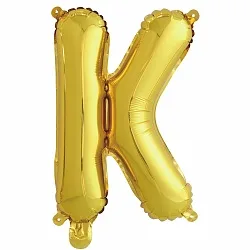 F 16"/41см Буква К , Золото, 1 шт. (Китай)