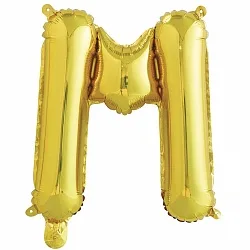 F 16"/41см Буква М , Золото, 1 шт. (Китай)