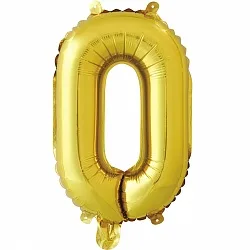 F 16"/41см Буква О , Золото, 1 шт. (Китай)