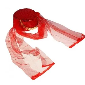 Головной убор "Шахерезада" красный (Китай)