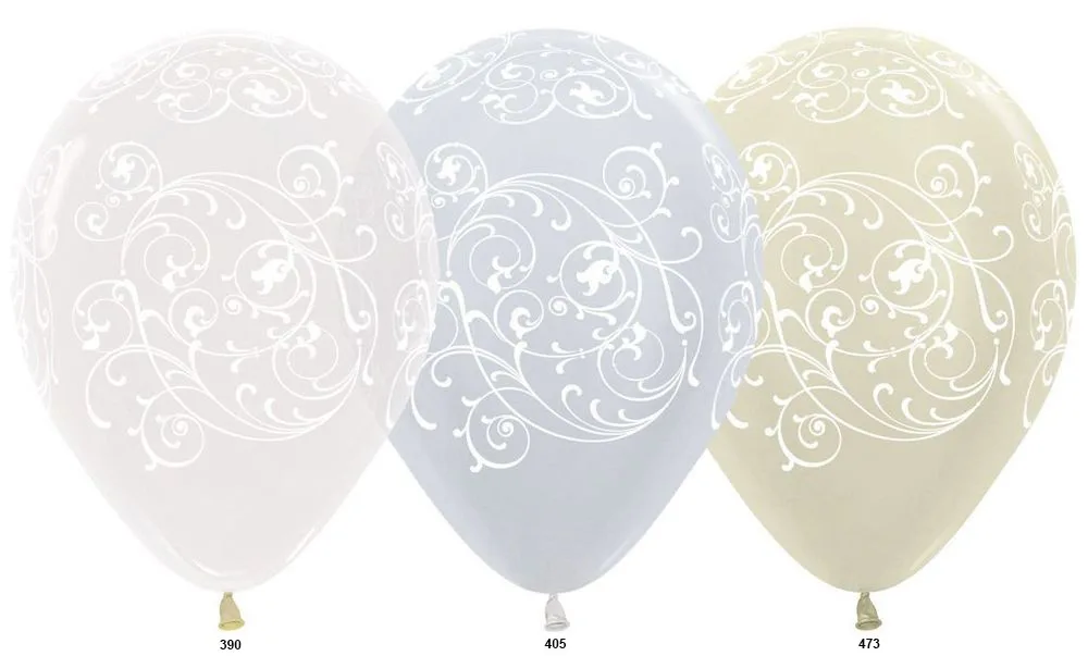 S 12 Филигрань, Ассорти, Перламутр-Кристалл / 100 шт. /(Колумбия)