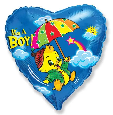 И 18 Сердце Это мальчик Утенок/ Boy/ 1 шт / (Испания)