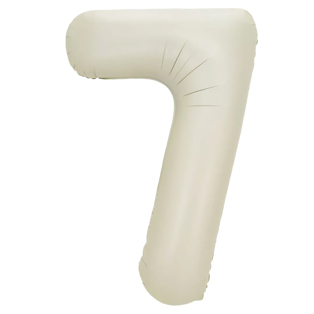 F 32"/81см  Цифра "7", Белый песок, Сатин, 1 шт. в уп.(Китай)