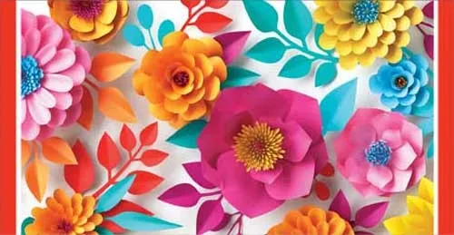 Конверт для денег Бумажные цветы(10 шт)