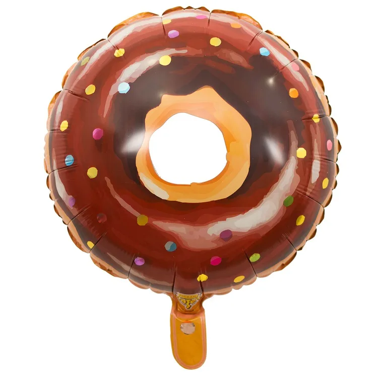 К 18"/46см Круг, РУС Пончик в глазури шоколадной/1 шт./ (Китай)