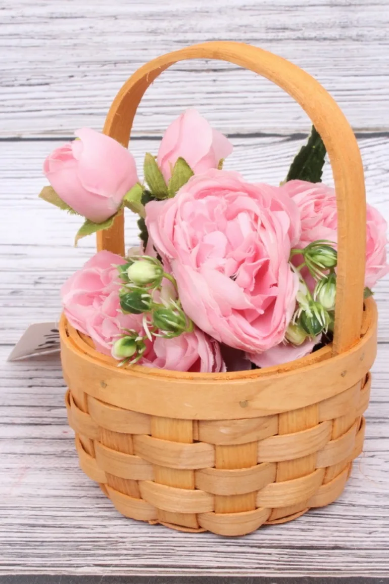 Корзина плетеная (секвойя) - D=12 h=7/16 см, 1 шт