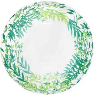 F 20"/51 см Сфера 3D, Deco Bubble, Зеленые листья, Прозрачный, Кристалл, 1 ш(Китай)