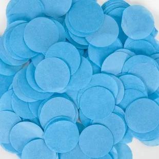 Конфетти тишью Круг, Светло-голубой, 2,5 см, 50 г.