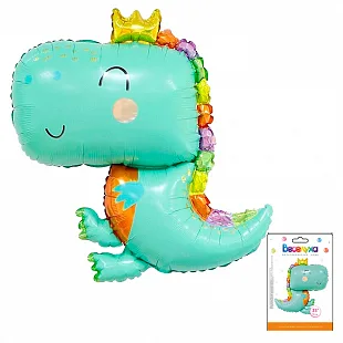 F 32"/ 68 см Динозаврик малыш с короной в упаковке / Dinosaur kid with crown  (Китай)