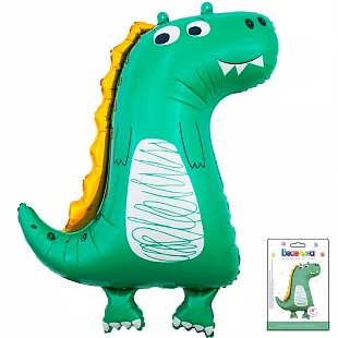F 34''/86 см Динозаврик малыш зеленый в упаковке / Dinosaur green kid  1 шт. (Китай)