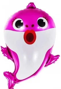 F 26"/66см Акулья семейка,Мама, Фуксия, 1 шт (Китай)