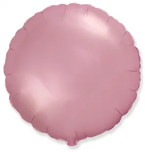 И 18"/46см Круг Розовый сатин/ 1 шт / (Испания)