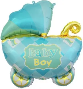 F 35''/89 см Коляска для мальчика, Голубой, 1 шт. (Китай)