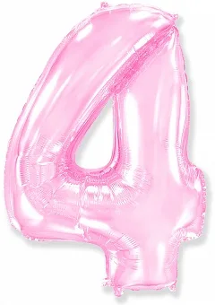 И 40"/102см Цифра, 4, Розовый, 1 шт.  (Испания)