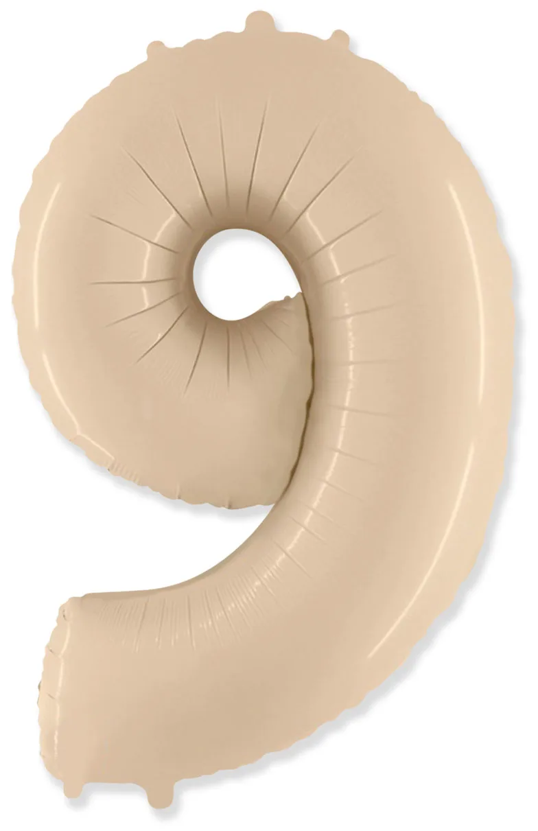 И 40"/102см Цифра, 9, Кремовый, 1 шт.  (Испания)