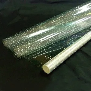 Пленка упаковочная прозрачная с рисунком "Мошка" белый /рулон 70 см*7,1 м 40 мкм (Россия)