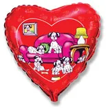 И 9"/23см Мини Сердце Маленькие собачки / Little dogs / 1 шт /(Испания)