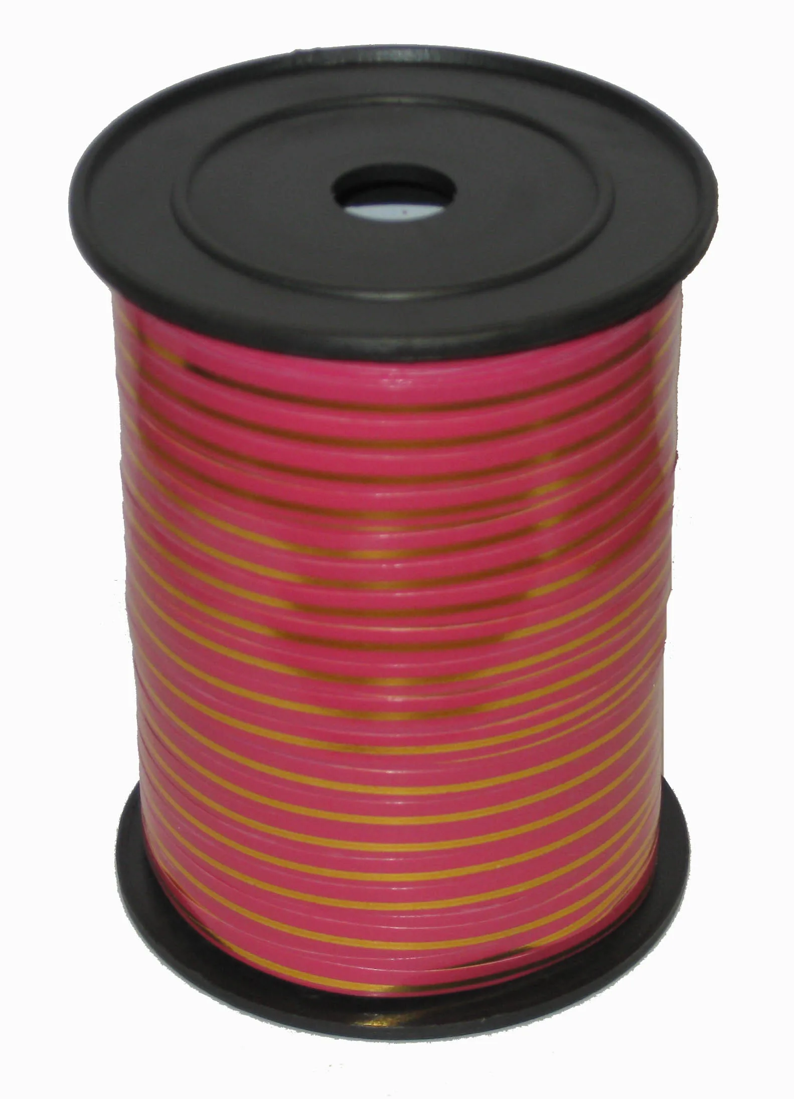 Лента с Золотой полоской	бобина 0,5 см / 250 м Ярко-розовая