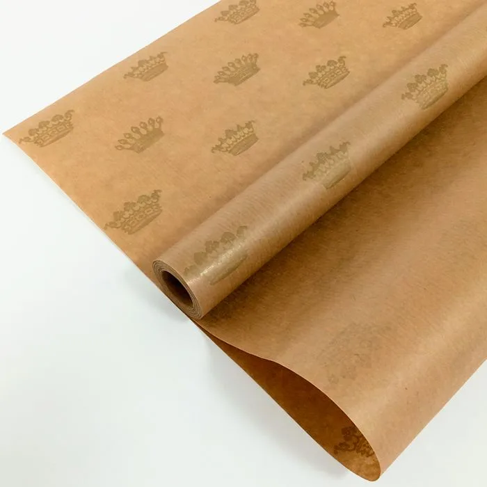 Крафт-бумага вержированная "Короны" / рулон 0,7*10 м