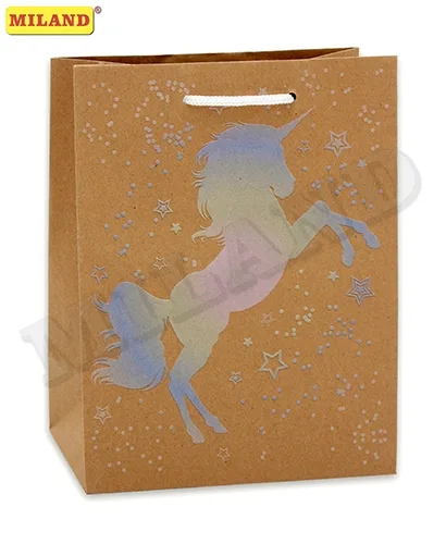 Пакет подарочный Чудесный единорог (М) 18 х 23 х 10