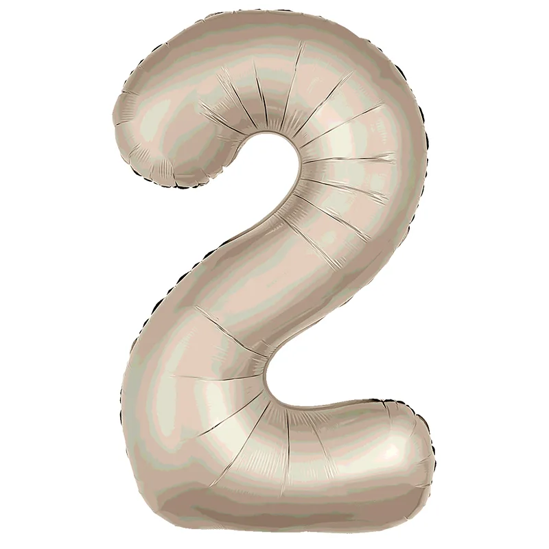 Р 40"/102см Цифра "2" Мистик крем Slim в упаковке / 1 шт / (Россия)