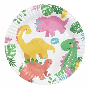 Тарелки "Милые Динозаврики"  18см., 6 шт.