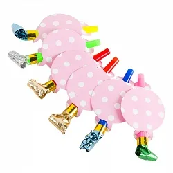 Язычки  "Розовые точки" 12 см / 6 шт.