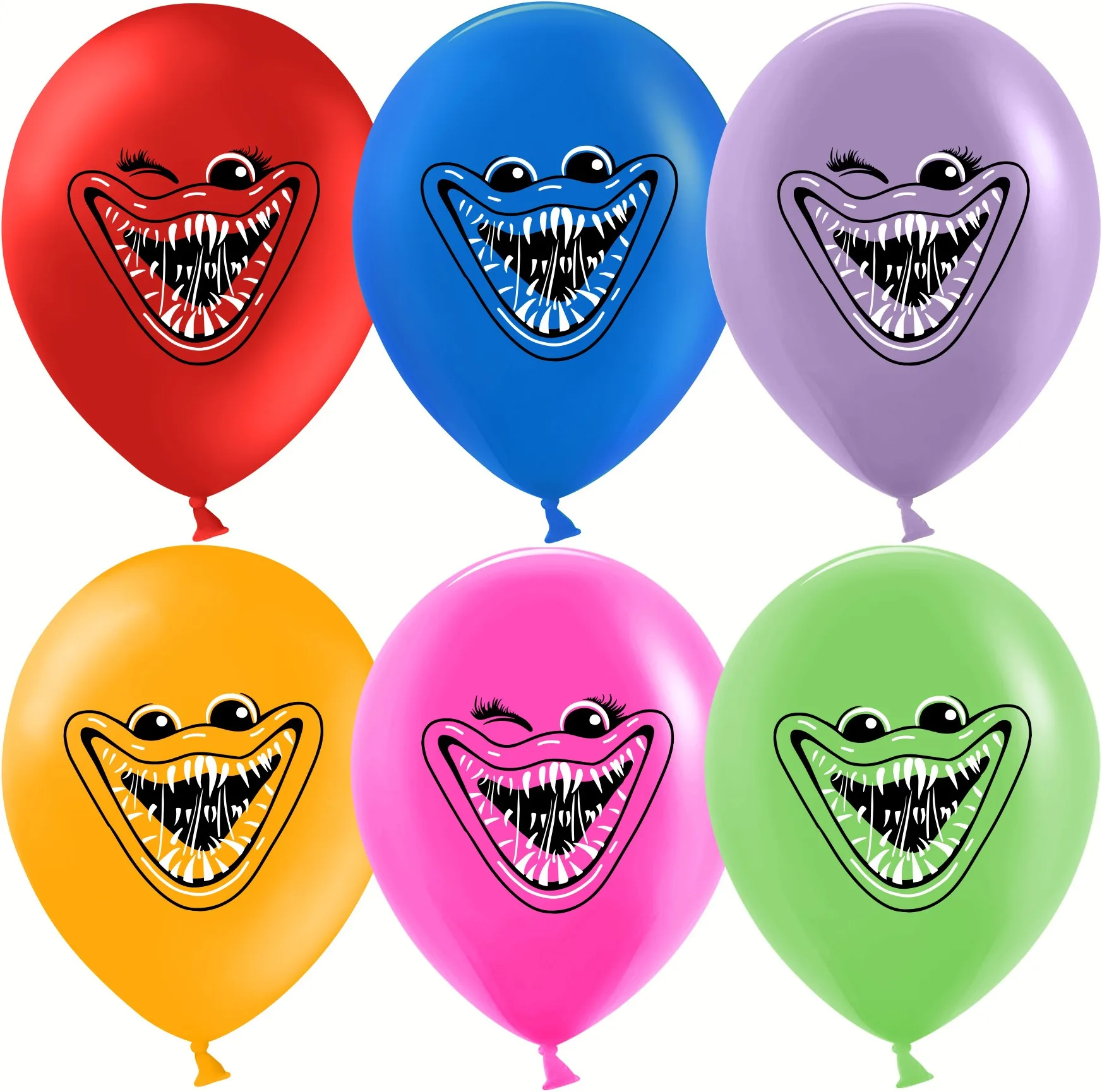 К 12"/30см Зубастики, Яркая команда, Ассорти, пастель, 2 ст, 25 шт./(Китай)