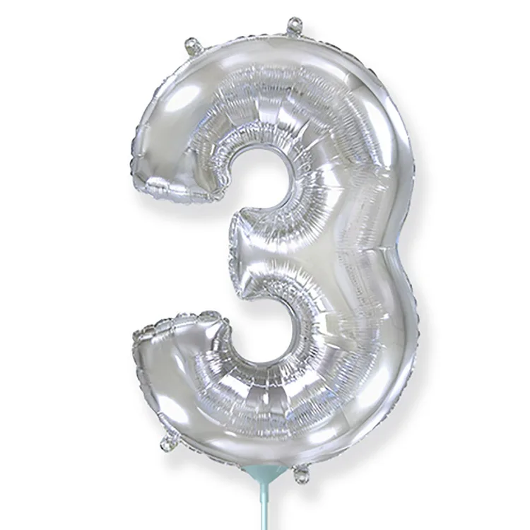 И 16"/41 см  Цифры "3" Silver / 1 шт. / Испания