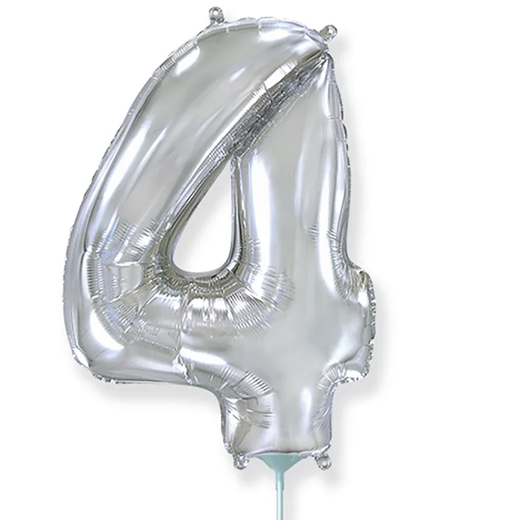 И 16"/41 см  Цифры "4" Silver / 1 шт. / Испания /