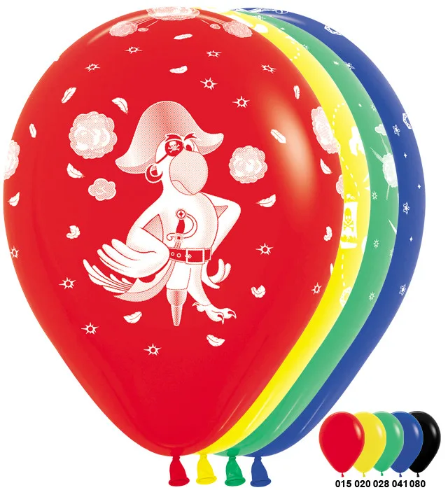 S 12 Пиратский стиль (4 дизайна), Ассорти, Пастель/ 50 шт. / (Колумбия)