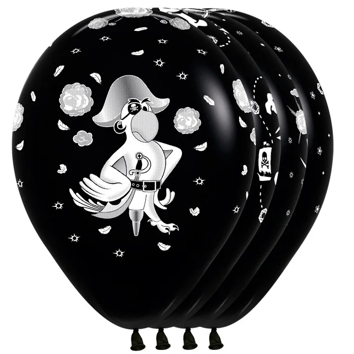 S 12 Пиратский стиль (4 дизайна), Черный, Пастель/ 50 шт. / (Колумбия)