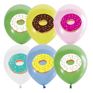 М 12"/30см Пончики,Пастель, 1ст.,2. цв.  25 шт. (Мексика)