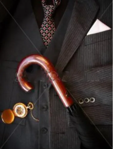 ОПТИМА Пакет подарочный ламинированный Стильный джентельмен (L) 26.4х32.7х8