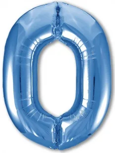 Р 40"/102см Цифра "0" Slim, Синий / 1 шт / (Россия)