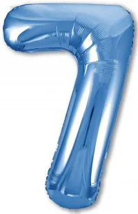 Р 40"/102см Цифра "7" Slim, Синий / 1 шт / (Россия)