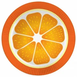 Тарелки "Апельсин", 23 см (6 шт.)