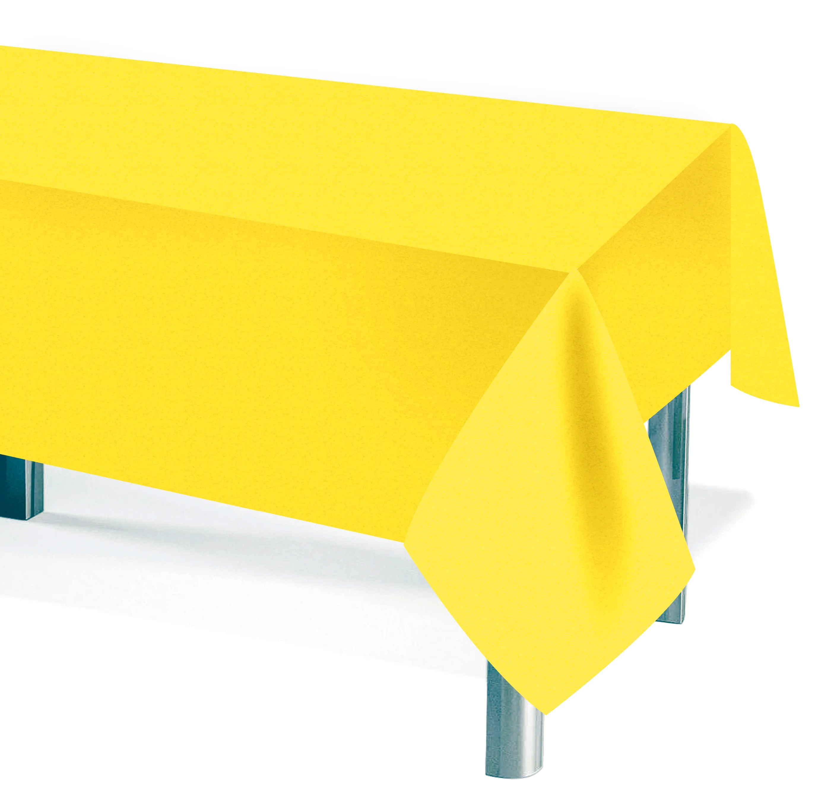 Скатерть одноразовая, Мастхэв, Желтый, 137*274 см, 1 шт.