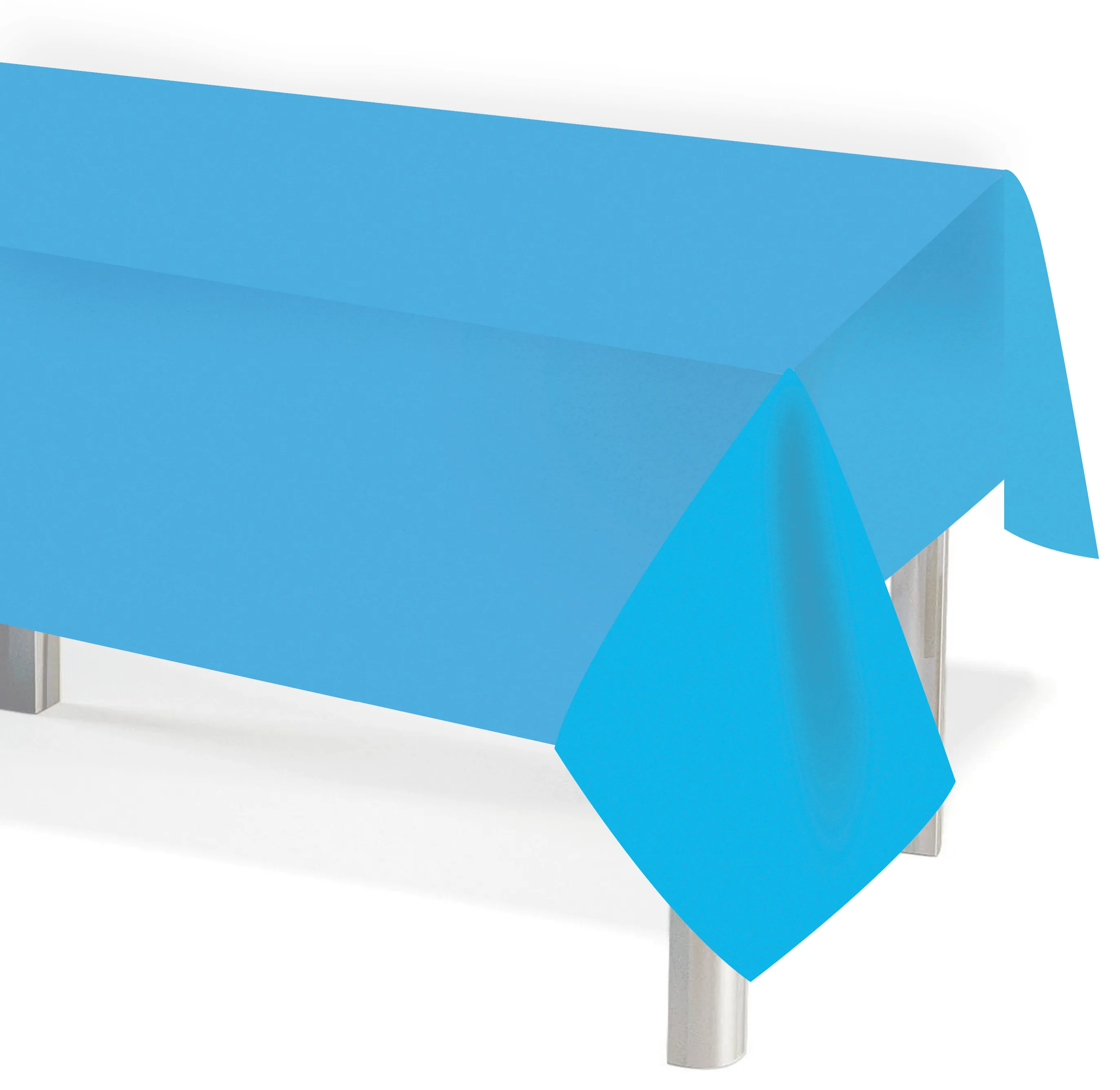 Скатерть одноразовая, Мастхэв, Небесно-голубой, 137*274 см, 1 шт.