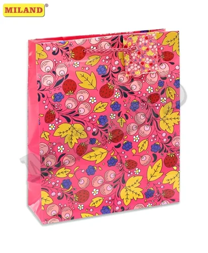 ОПТИМА Пакет подарочный ламинированный Ягодки (М) 12 х 15 х 9